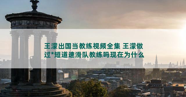 王濛出国当教练视频全集 王濛做过中国短道速滑队教练吗现在为什么不在国家队了